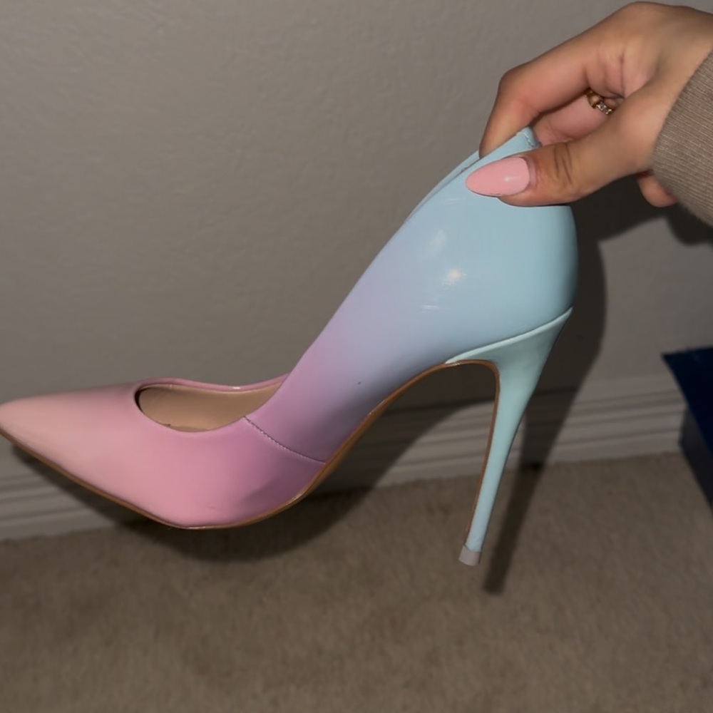 Multicolored also pump high heels